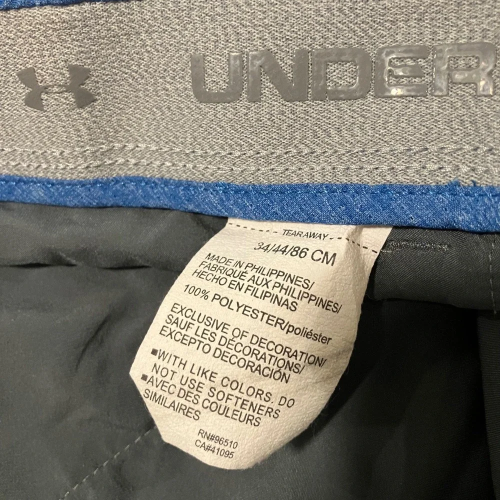 Under Armour HeatGear Golf Shorts Men's Size 34 Blue Heathered Match Play Vented